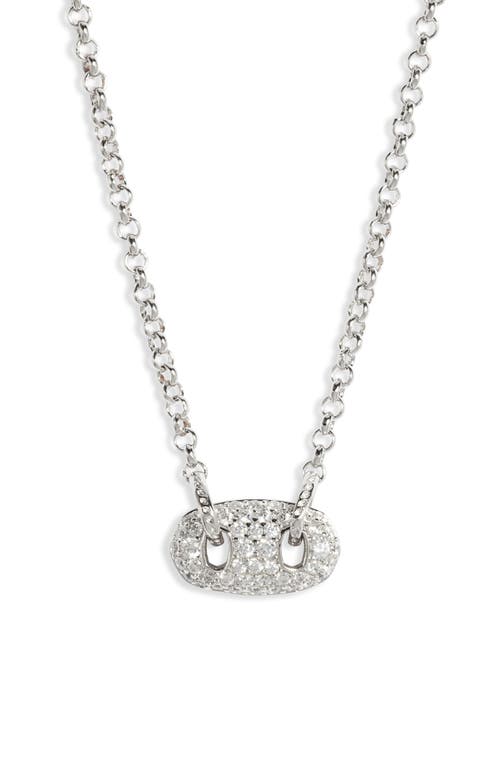 Kendra Scott Women's Bailey Pave Short Pendant Necklace In Silver-white Crystal In Rhodium White Crystal