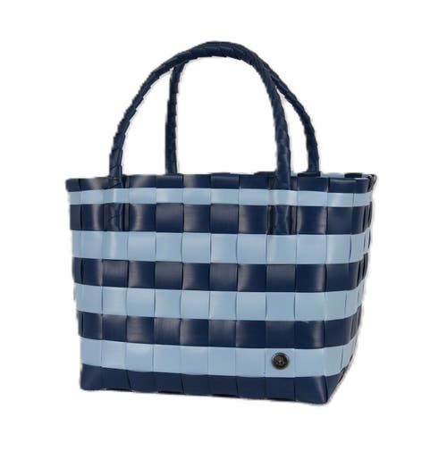 Shop Handed By Paris Spirit Recycled Tote Bags In Dark Blue/faded Blue