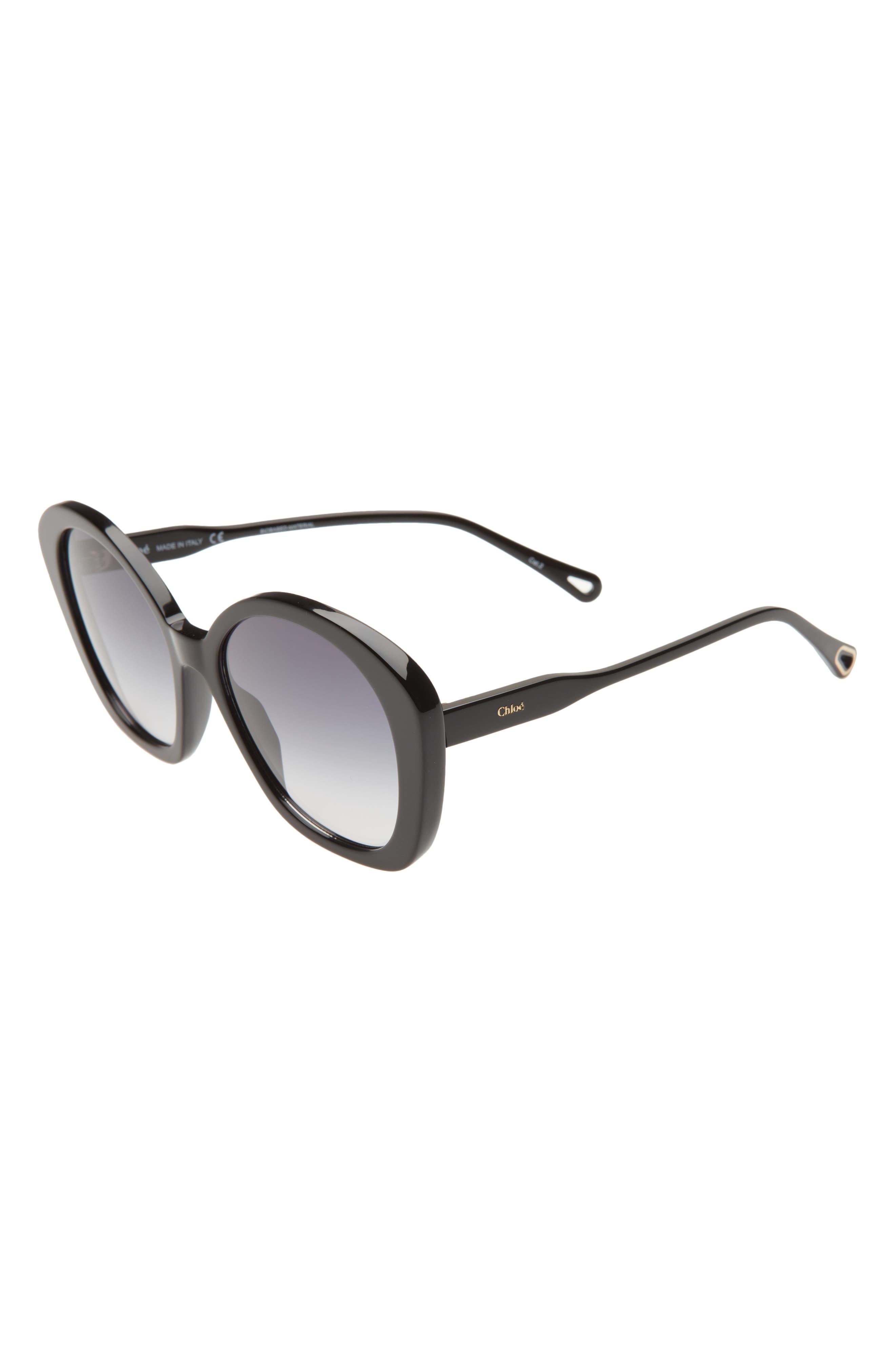 chloe 55mm round sunglasses