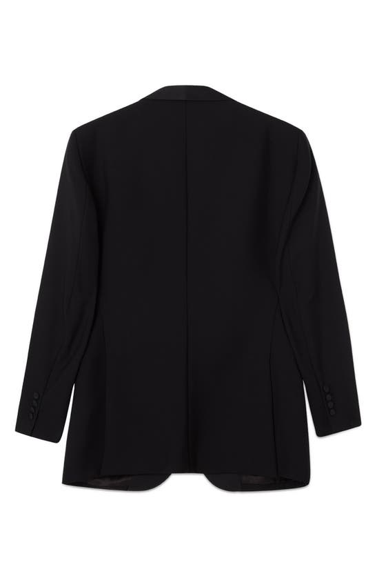 Shop Blk Dnm 55 Wool & Mohair Blazer In Black Tux Wool