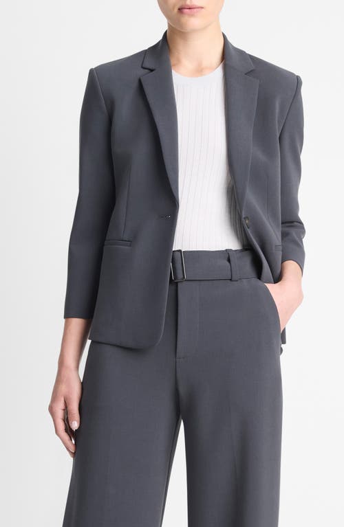 Shop Vince Shrunken Blazer In Graphite