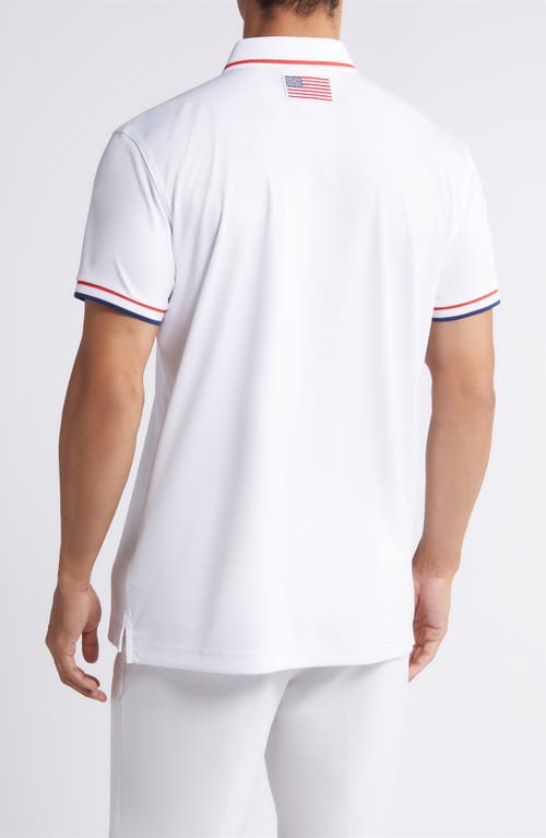 Shop J. Lindeberg Timeo Golf Polo In White