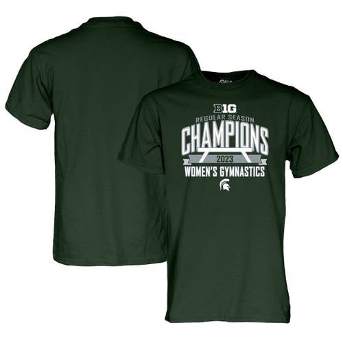 BLUE 84 Green Michigan State Spartans 2023 Big Ten Women's Gymnastics Regular Season Champions T-Shirt