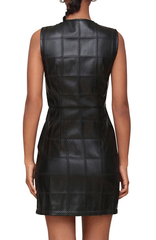 AVEC LES FILLES AVEC LES FILLES SEAMED FAUX LEATHER MINIDRESS 