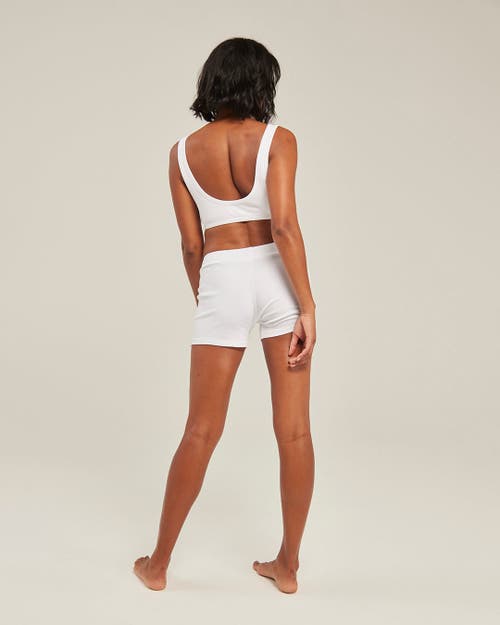 Nudea The Organic Cotton Boyfriend Boxer In Cotton White
