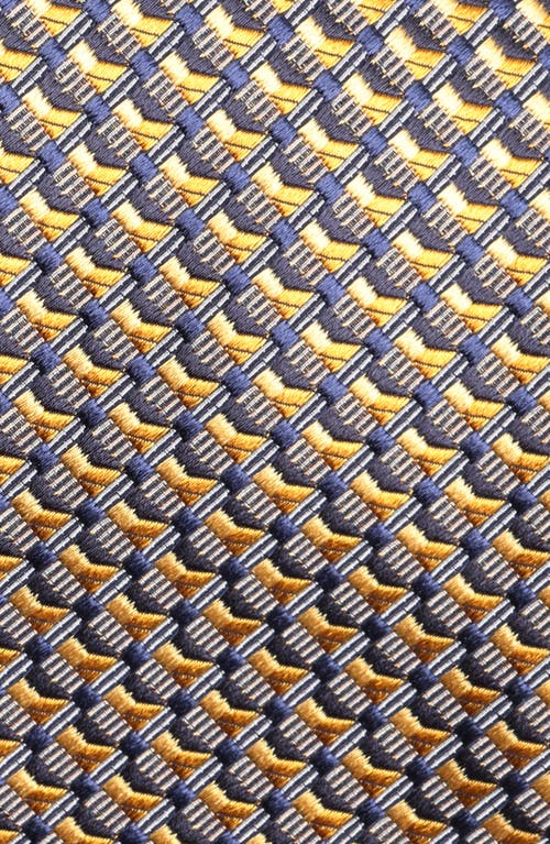 Shop Brioni Geometric Silk Tie In Yellow