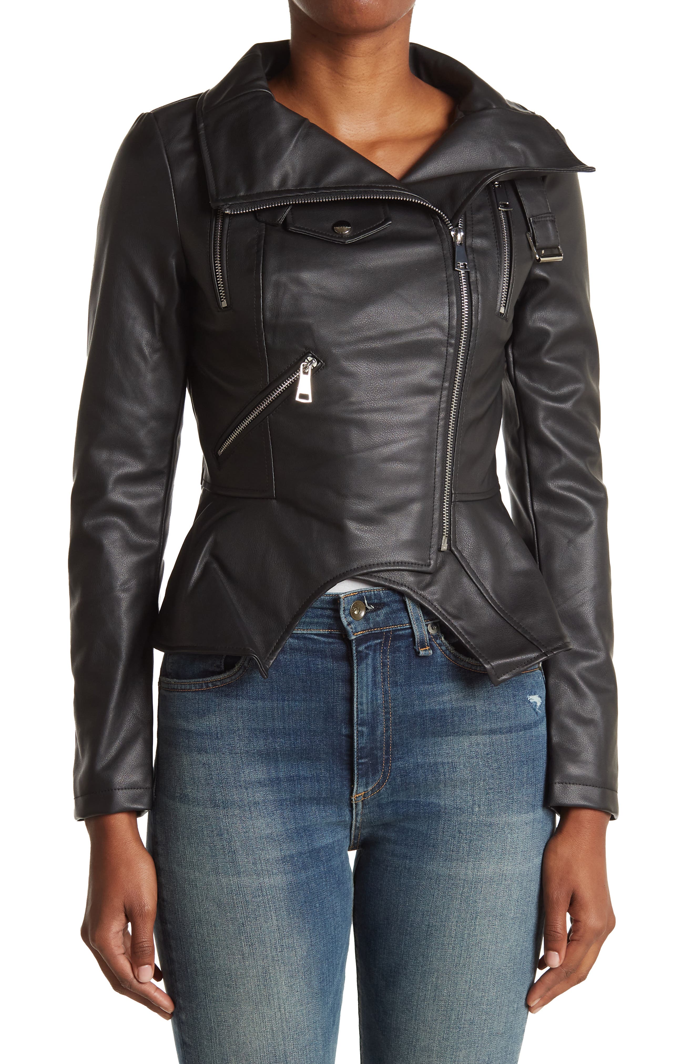 peplum moto jacket