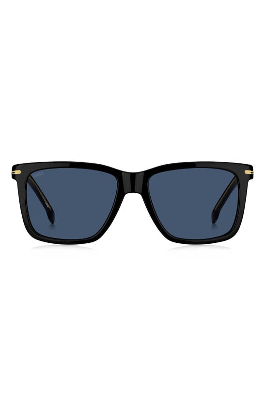 Shop Hugo Boss Boss 55mm Square Sunglasses In Black