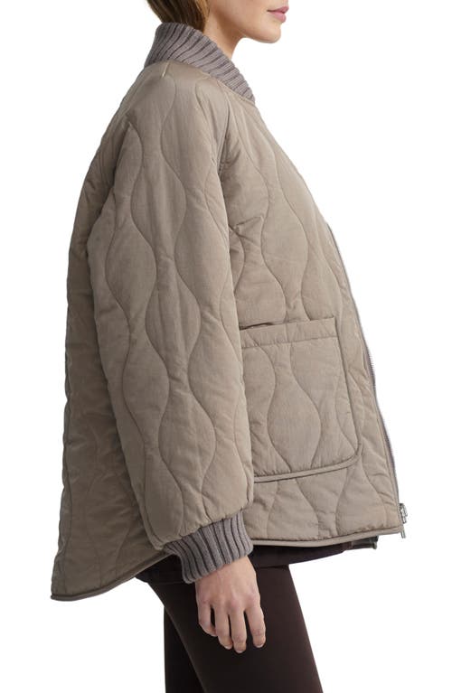 Shop Varley Reno Reversible Quilted Jacket In Fungi