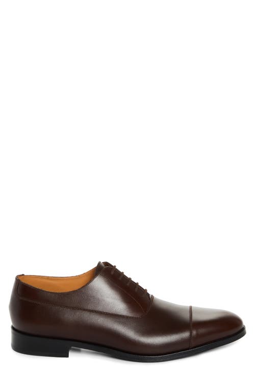 Jm Weston Animation Cap Toe Oxford In Dark Brown