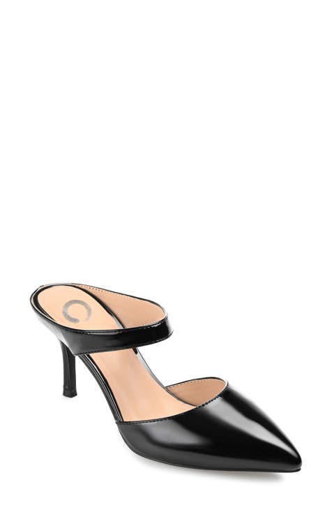 AGLAE POINTED TOE HIGH HEEL MULES WITH CROSSOVER ANKLE STRAP & BOW IN –  Where's That From