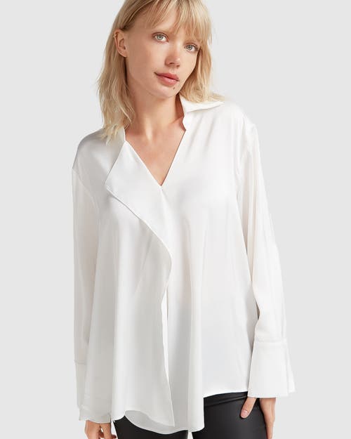 Belle & Bloom Gemini Waterfall Shirt In White