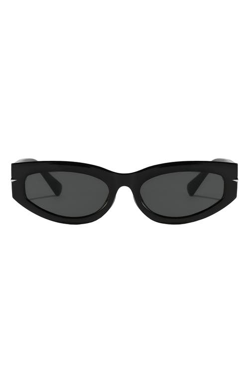 Alexa 58mm Oval Polarized Sunglasses in Black