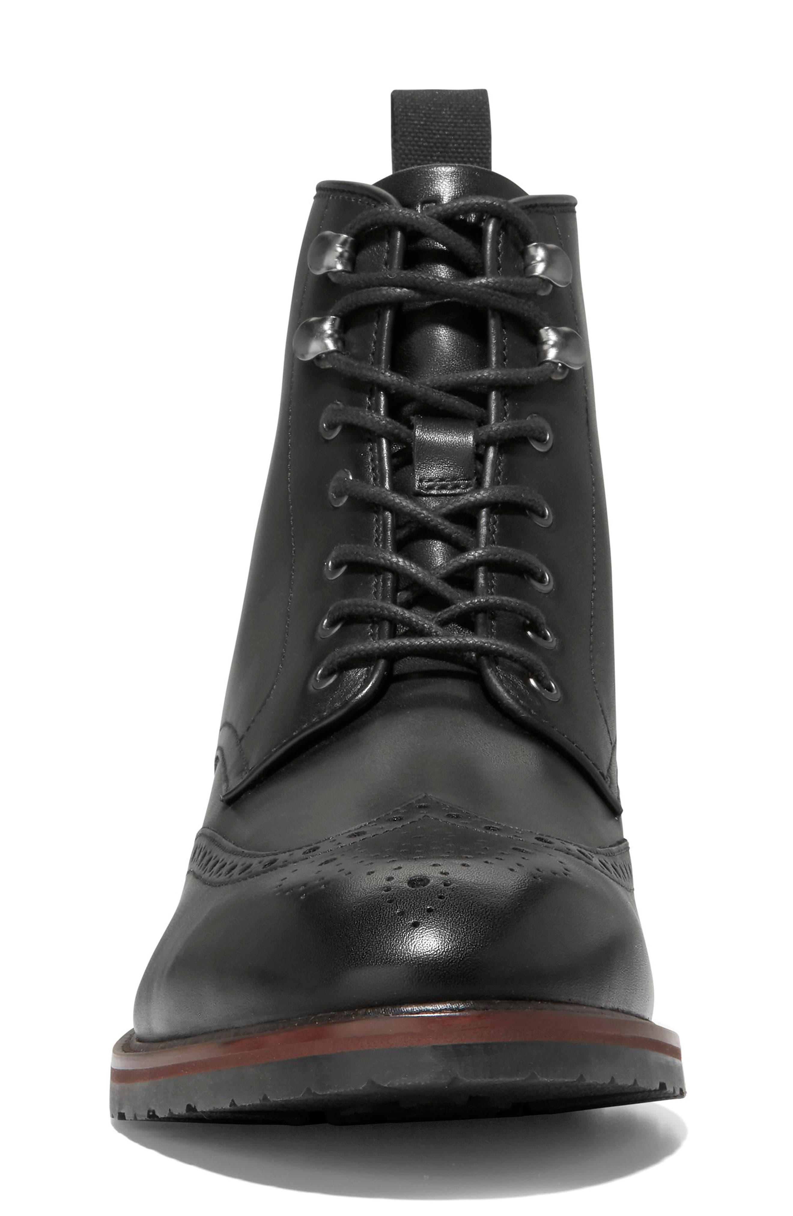 Cole Haan Men's Berkshire Wingtip Boots - Black | Smart Closet