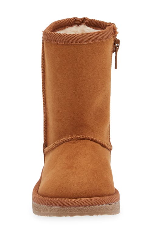 Harper Canyon Kids' Ella Faux Shearling Tall Boot In Tan Chestnut