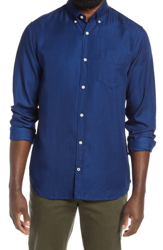 Nn07 Levon Slim Fit Button-down Shirt In Raw Indigo