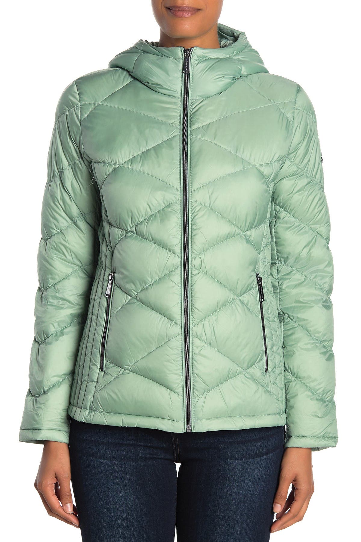 michael michael kors packable hooded quilted down jacket