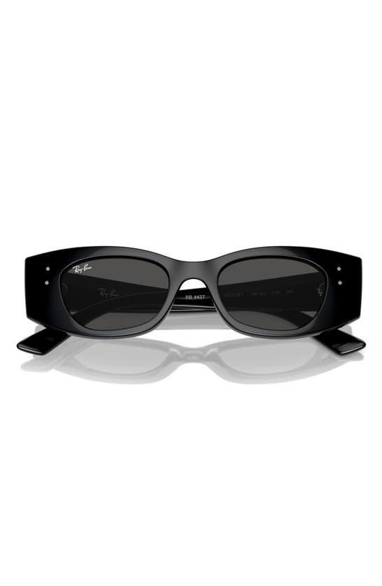 Shop Ray Ban Kat 49mm Small Rectangular Sunglasses In Black