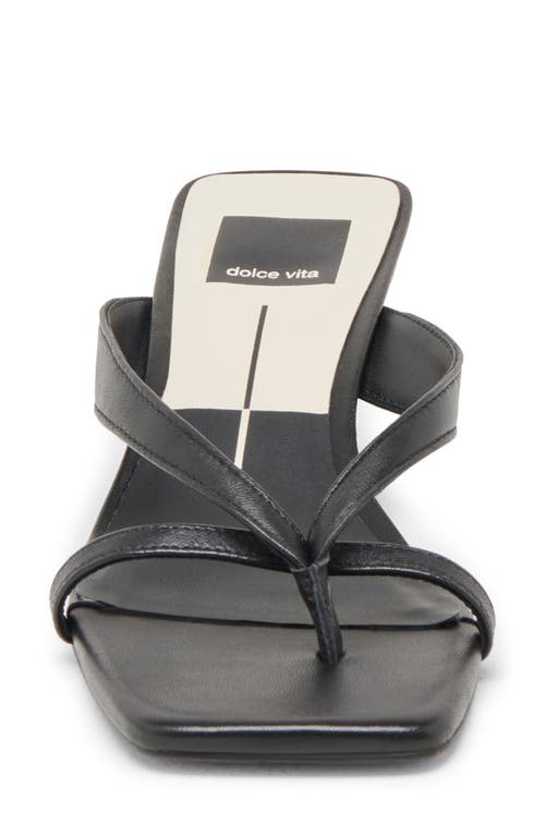 Dolce Vita Brevel Kitten Heel Flip Flop In Onyx Leather