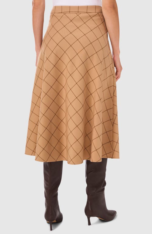 Shop Halogenr Halogen(r) A-line Crepe Midi Skirt In Tannin Brown