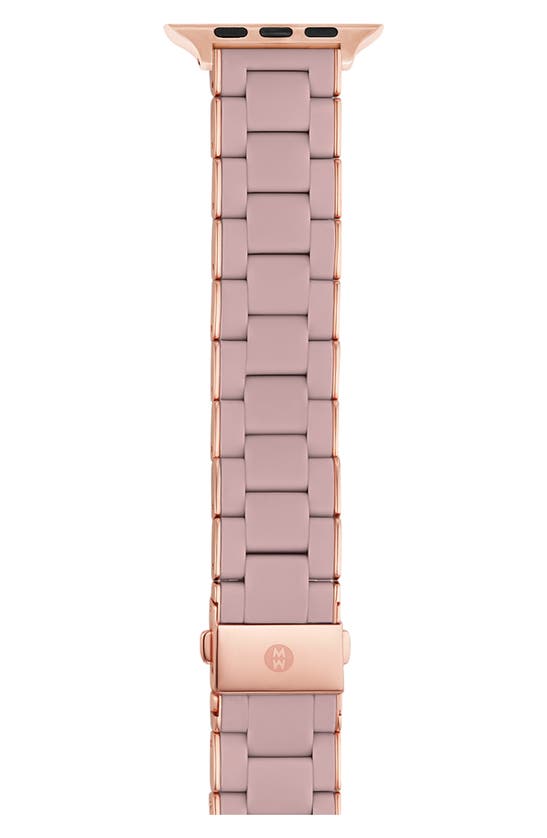 Michele Silicone 20mm Apple Watch® Watchband In Rose