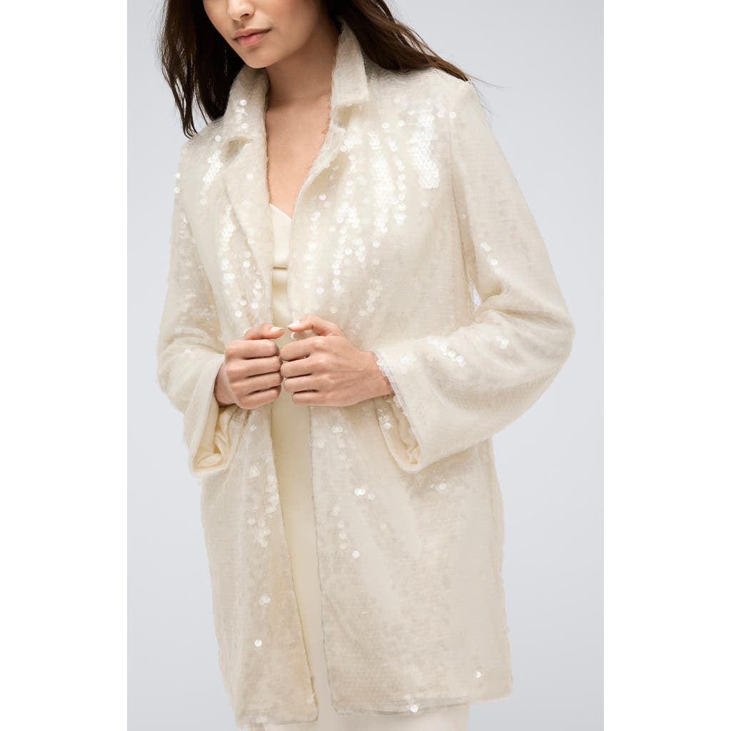 Kenneth Cole Sequin Jacket In Kc White