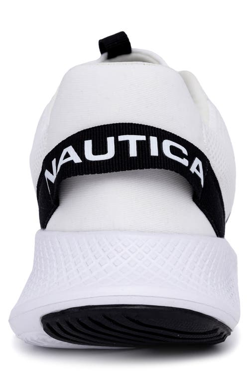 Shop Nautica Athletic Sneaker In White/black