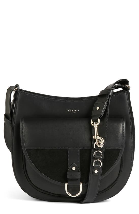 Equa Leather Hobo Bag In Black
