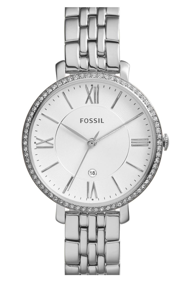 Fossil 'Jacqueline' Crystal Bezel Bracelet Watch, 36mm (Nordstrom ...