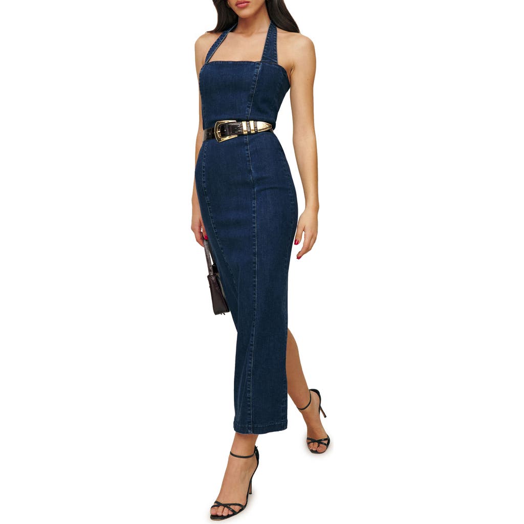 REFORMATION REFORMATION EVITA DENIM DRESS