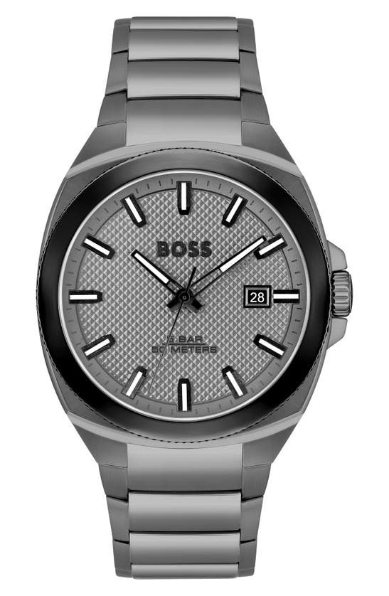 Shop Hugo Boss Walker Bracelet Watch, 41mm In Gray