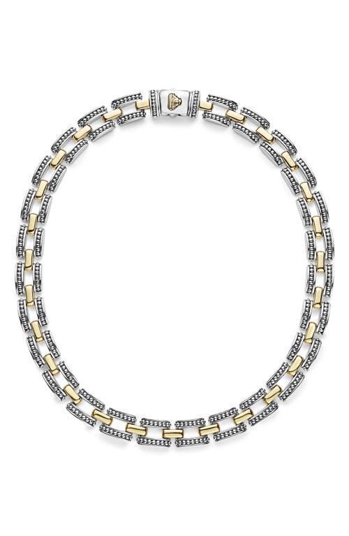 LAGOS High Bar Link Collar Necklace in Two-Tone at Nordstrom, Size 16