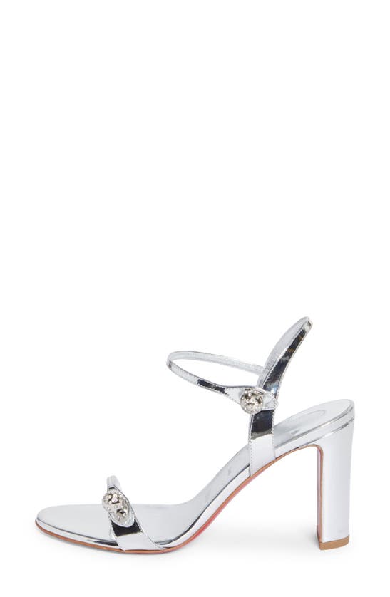 Shop Christian Louboutin Atmospheria Metallic Sandal In Silver