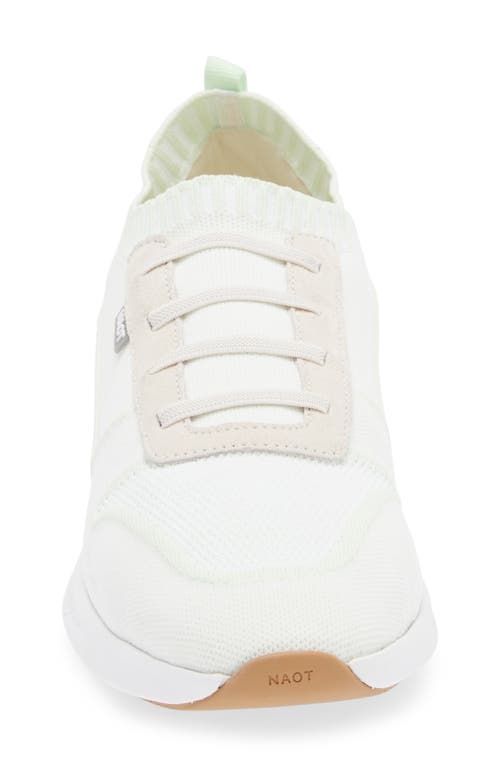 Naot Adonis Slip-on Sneaker In White/mint Knit