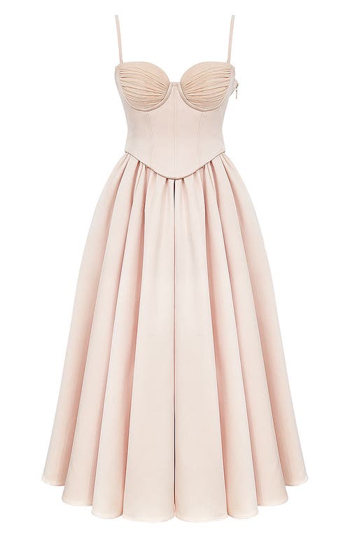 House Of Cb Perfect Midi Dress In Tender Peach