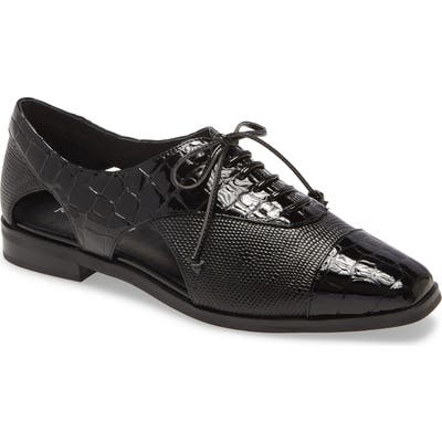 Jeffrey Campbell Marymount Mixed Media Loafer, Black