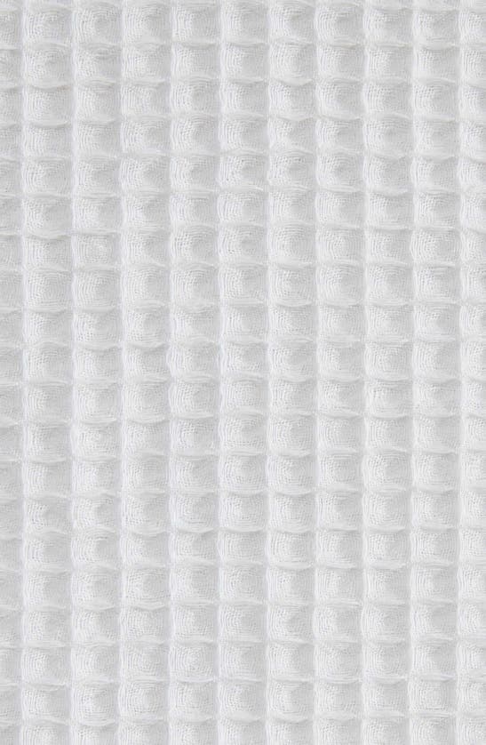 Calvin Klein Waffle Weave Shower Curtain In White