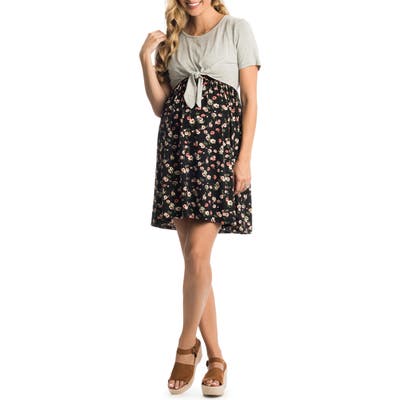 Everly Grey Lehua Maternity/nursing Babydoll Dress