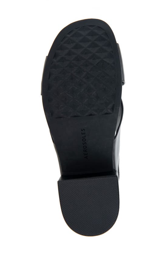 Shop Aerosoles Chrystie Sandal In Black Leather