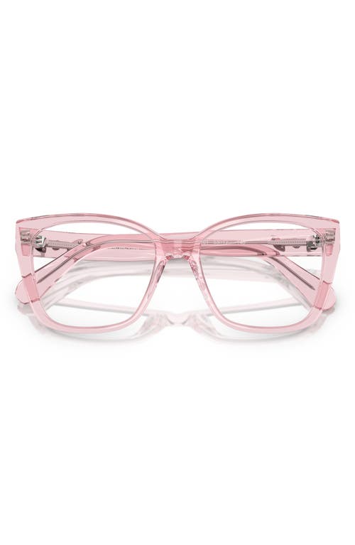 Swarovski 53mm Irregular Optical Glasses In Trans Pink