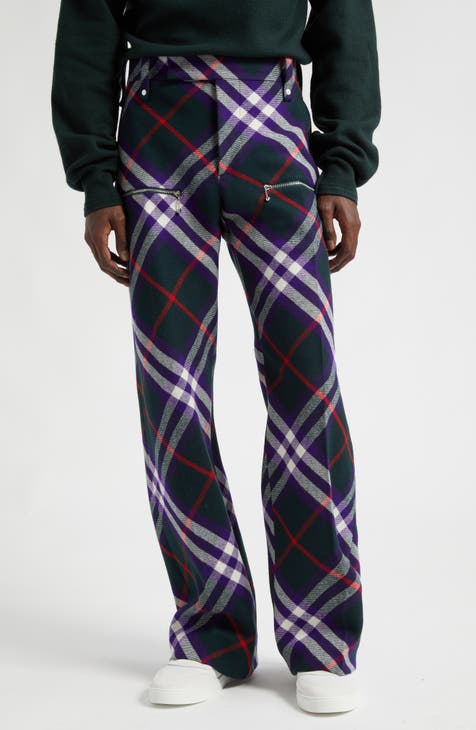 Burberry Leamington Plaid Print Pants, Brand Size 6 (US Size 4