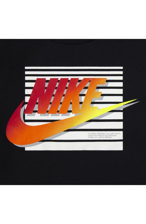 Nike Kids' Futura Block Short Sleeve Shirt & Joggers Set In Dark Grey Heather