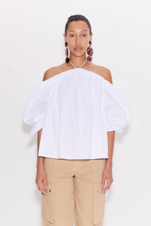 Shop Simonmiller Oleander Poplin Top In Macadamia