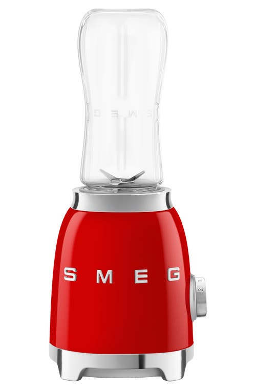 Shop Smeg Personal Blender & Bottle To Go Set In Red