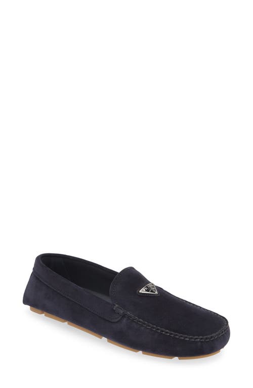 Prada Suede Driving Loafer Bleu at Nordstrom,