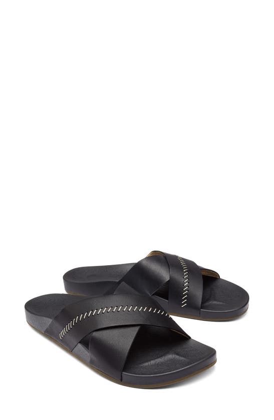 Olukai Kipea Olu Sandal In Black / Black