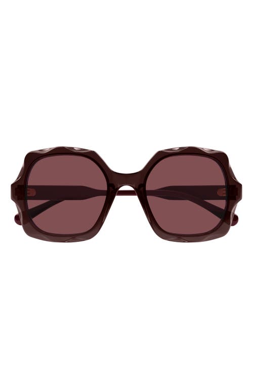 Chloé 53mm Square Sunglasses in Violet