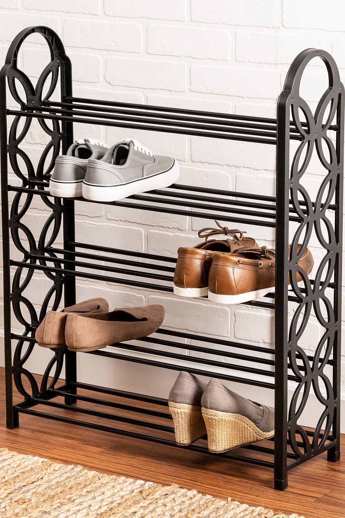 small plastic shoe rack on Honey Can Do 5 Tier Butterfly Shoe Rack Nordstrom Rack