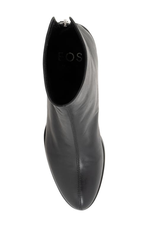 Eos Footwear Cast Leather Bootie In Black