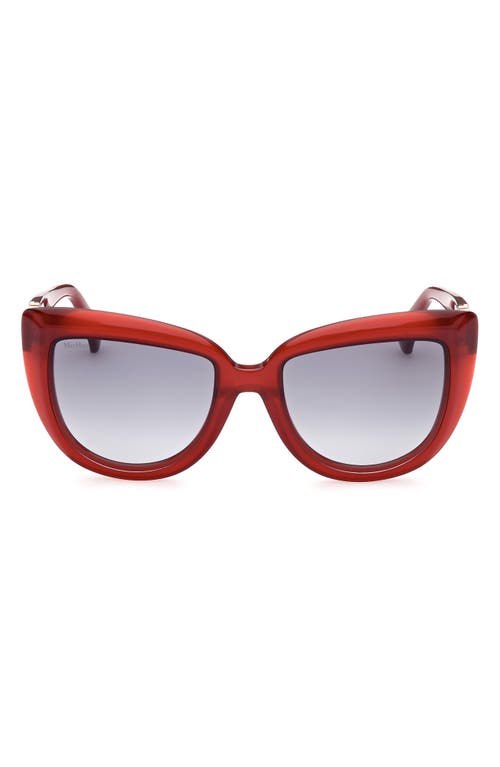 Max Mara 56mm Gradient Cat Eye Sunglasses In Redo/smkg